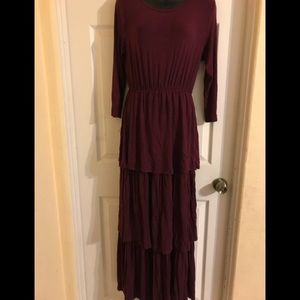 Three tiered comfortable maxi dress